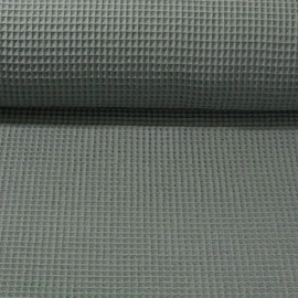 Waffelpique uni dunkelmint