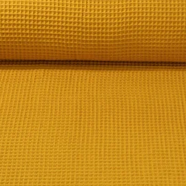 Waffelpique uni gelb