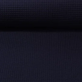 Waffelpique uni navy