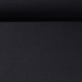 Waffelpiqué Ministruktur Uni Schwarz