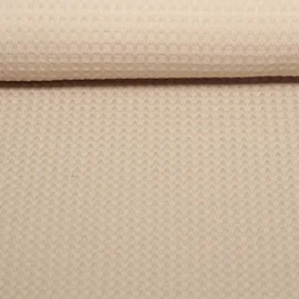 Waffelpiqué Soft Dunkles Beige