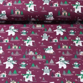 Weihnachtsjersey Eisbären Bordeaux