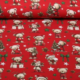 Weihnachtsjersey Weihnachtsbären Rot
