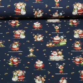 Weihnachtsjersey Weihnachtsmann Rentier Navy