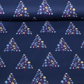 Weihnachtspopeline Bäume Blau