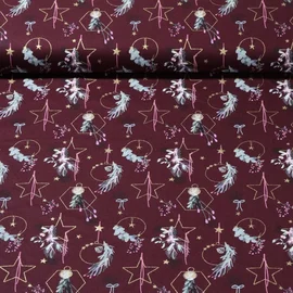 Weihnachtspopeline Baumschmuck Bordeaux Gold