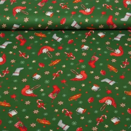 Weihnachtspopeline Baumschmuck Grün
