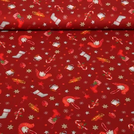 Weihnachtspopeline Baumschmuck Rot
