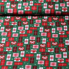 Weihnachtspopeline Geschenke Grün
