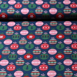 Weihnachtspopeline Kugeln Blau