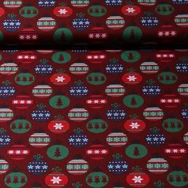 Weihnachtspopeline Kugeln Bordeaux