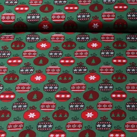 Weihnachtspopeline Kugeln Grün