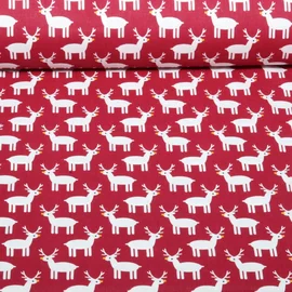 Weihnachtspopeline Rentiere Rot
