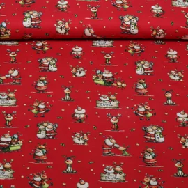 Weihnachtspopeline Weihnachtsmann und Elch Rot