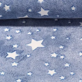 Wellnessfleece Leuchtend Sterne Blau