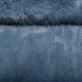 Zottelkunstfell Uni Jeansblau