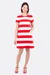 Schnittmuster A-Linie-Kleid Blockstreifen Jersey
