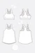 Schnittmuster Sport-BH Alicia Bustier technische Zeichnung
