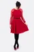 Schnittmuster Jerseykleid Spitze Raglanaermel Spitze festlich rot
