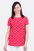 Bluse Schnittmuster rot Blumen