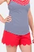 Schnittmuster Freebie Damen Shorts Sommer rot nähen
