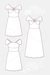 Schnittmuster Damenkleid Aurora mit Carmenausschnitt und Maxirock-Variante