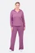 Schnittmuster Hausanzug Hose Shirt nähen Modalsweat mauve