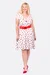 Schnittmuster Partykleid Viskosejersey Rosen Punkte Muster DIY
