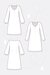 Schnittmuster Diana für festliches Jerseykleid mit Ballonärmeln