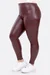 Damen Biker-Leggings mit Biesen aus Stretch-Kunstleder