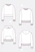 Schnittmuster Sweatshirt Basic Hoodie Croppes Nähvarianten