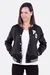 Schnittmuster Blouson Collegejacke schwarz weiß sportlich