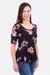 Schnittmuster Schößchen Shirt Blumenmuster nähen