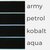 Gummiband 40 mm mit butem Rand, army, petrol, kobalt, aqua