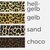 Gummiband 40 mm Leopard, hellgelb, gelb, sand, choco