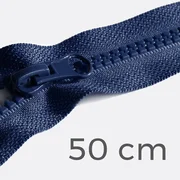 Reißverschluss teilbar 50cm Marineblau D40