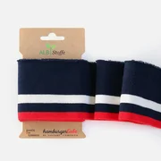 Cuff Me College Strick Navy Weiß Rot