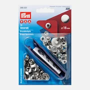 PRYM Anorak Druckknöpfe Silber 15mm