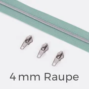 Reißverschluss Silber 4mm Mint D250 1m lang