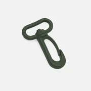 Karabiner Kunststoff 25mm Dunkelgrün D190 4Stück