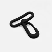 Karabiner Kunststoff 38mm Schwarz B5 4Stück