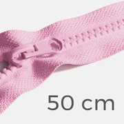 Reißverschluss teilbar 50cm Rosa B57