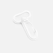 Karabiner Kunststoff 25mm Weiß B3 4Stück