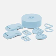 Kunststoff Zubehör Set mit 3m Gurtband Hellblau B20