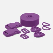 Kunststoff Zubehör Set mit 3m Gurtband Lila B41