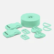 Kunststoff Zubehör Set mit 3m Gurtband Mint D871
