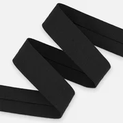 Schrägband Jersey 20mm Schwarz Meterware 