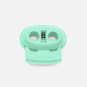 Kordelstopper 2-Loch Mint D871 6Stück