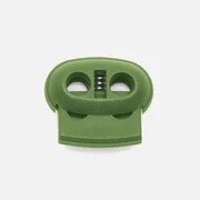 Kordelstopper 2-Loch Oliv D887 6Stück