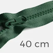 Reißverschluss teilbar 40cm Dunkelgrün D190